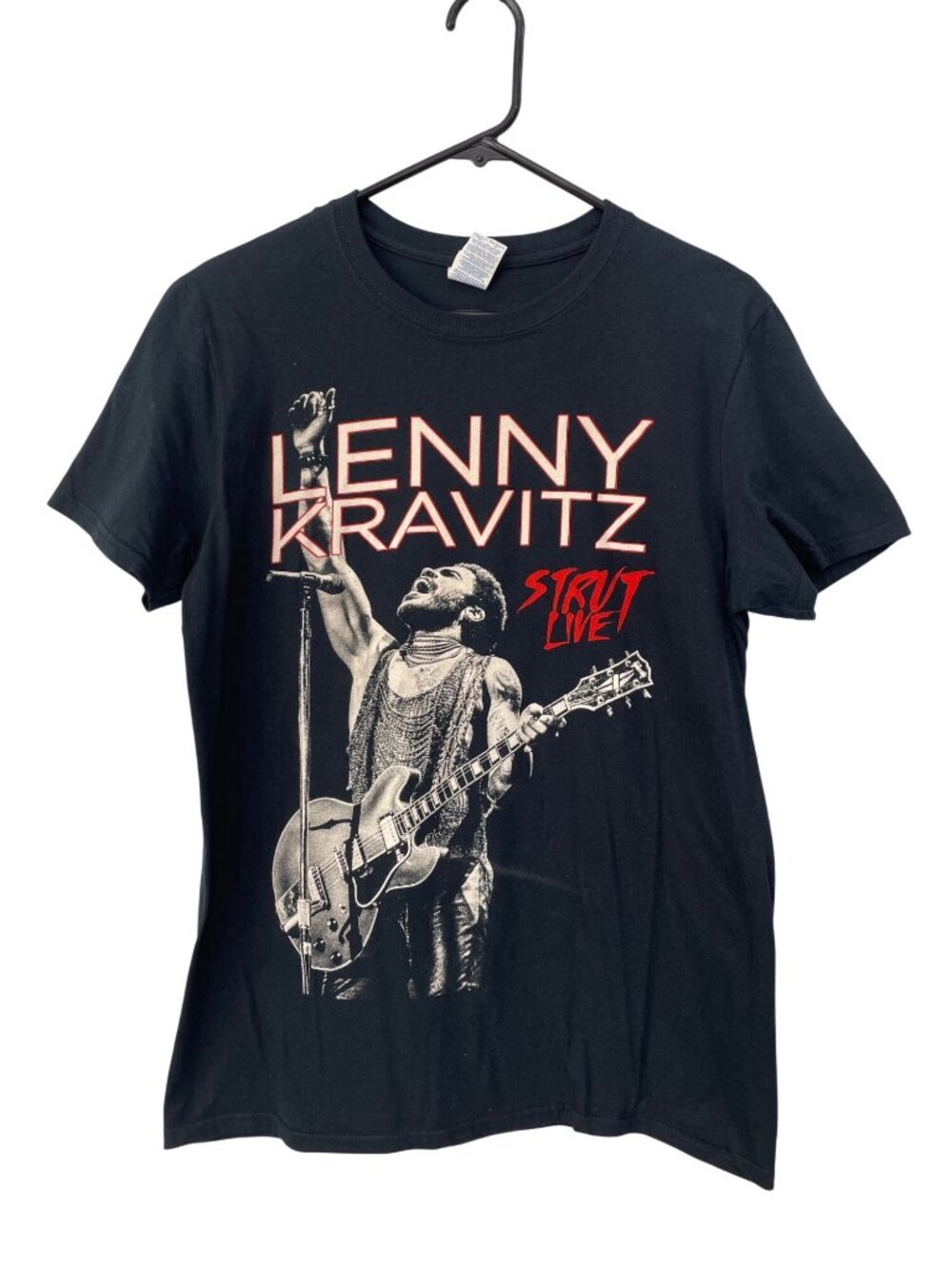 Lenny Kravitz Tee Medium Strut World Tour 2015 Gildan Softstyle Graphic Grunge